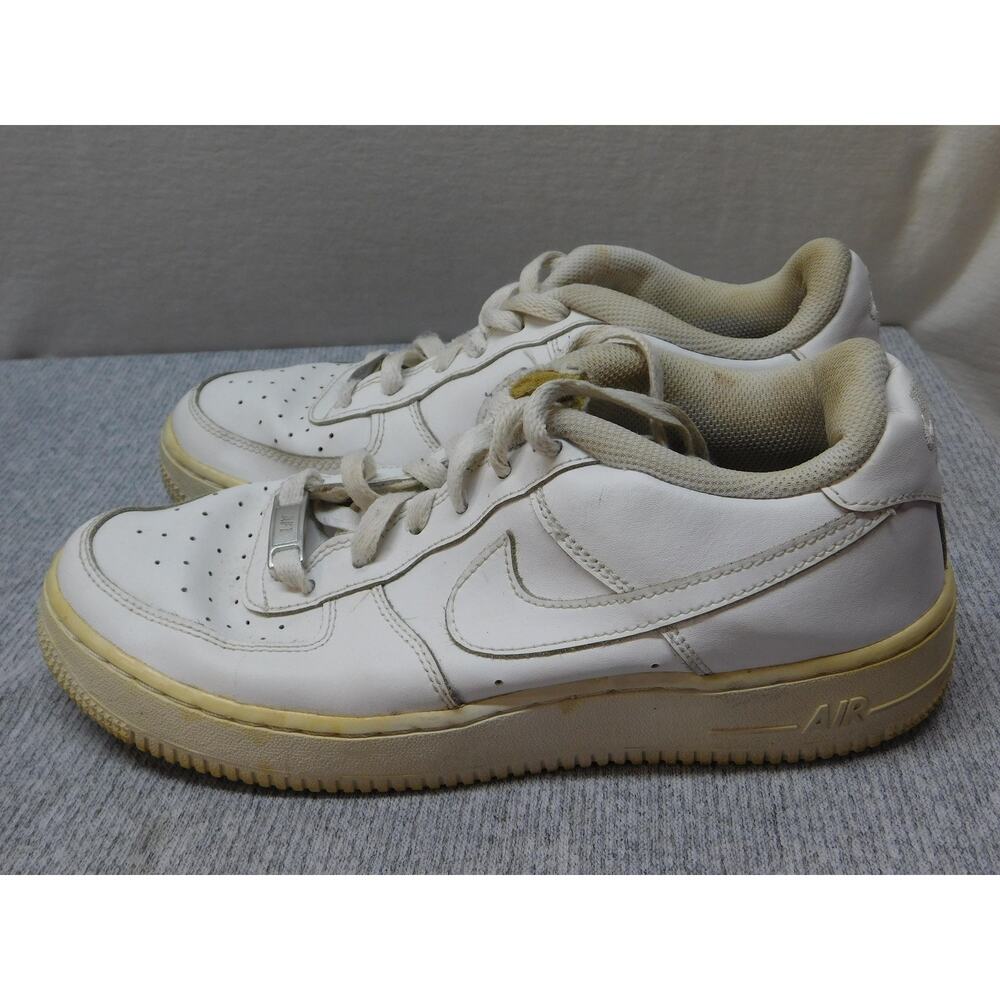 Nike Air Force 1 Low Shoes Youth Kids Size 7Y White Leather Sneakers 314192-117